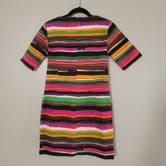 Kate Spade Saturday Colorful Striped Unique Dress Size 2 with Pockets - Picture 7 of 8